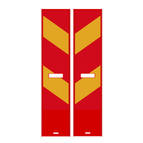 Traffic panel flat | film RA2/C | on both sides indicating right / left | red / yellow